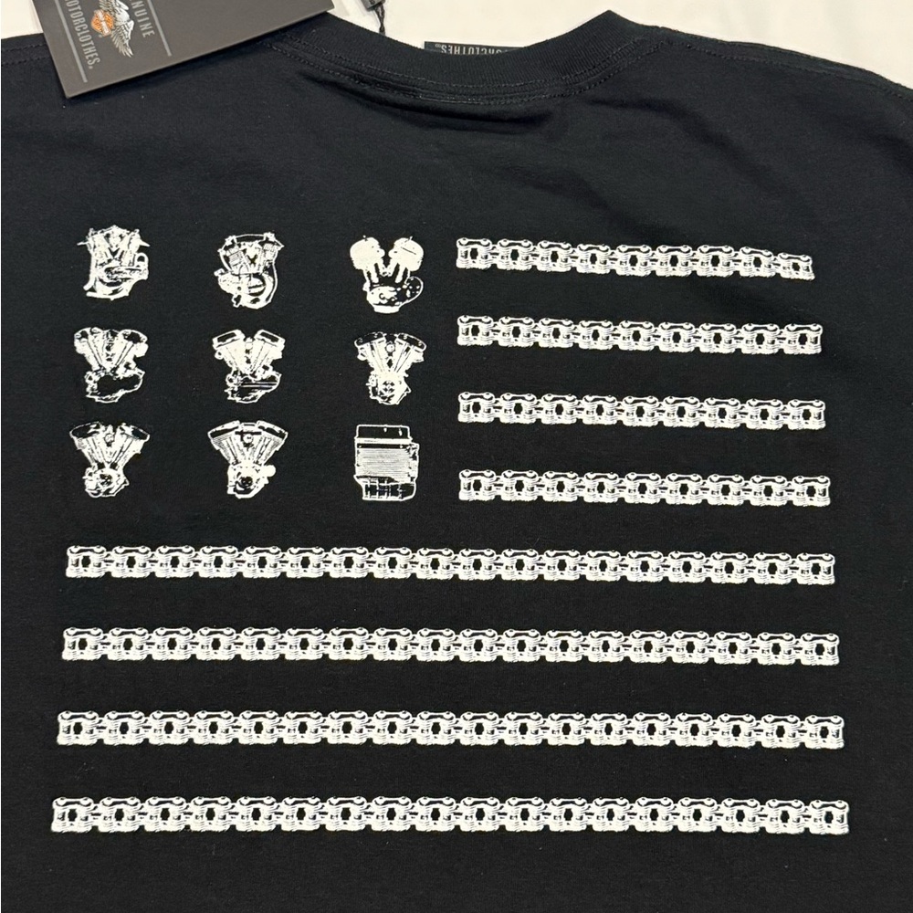 NWT Harley Davidson, V twin American flag T-shirt - Picture 8 of 13